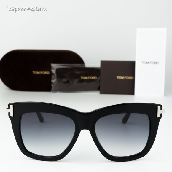 NEW Tom Ford Women Sunglasses Black Smoke Gradient Butterfly DASHA FT0822/S 01B - Picture 3 of 11